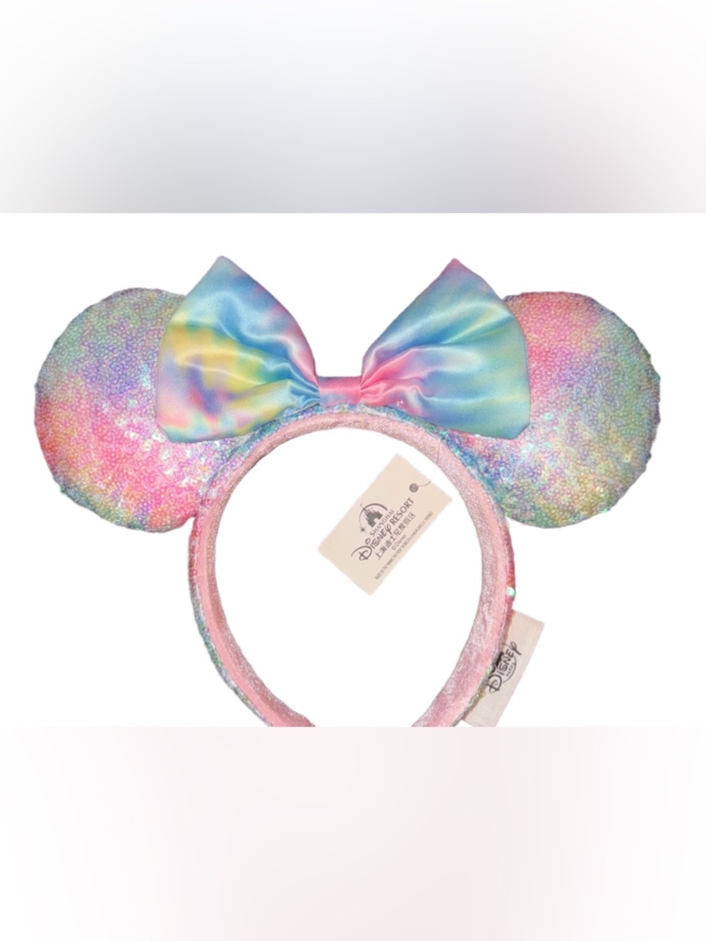 Tie-dye Colorful Sequin Mouse Ears Headband